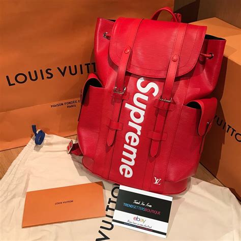 louis vuitton x supreme christopher backpack price|louis vuitton supreme backpack men.